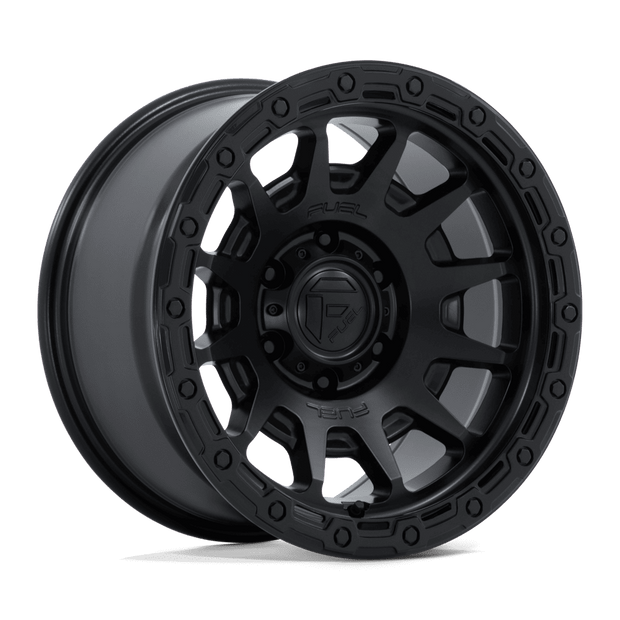Fuel Wheels FC884 Fortress 17x8.5 Matte Black w/Gloss Black Lip 0mm ET 71.5mm CB 5x127