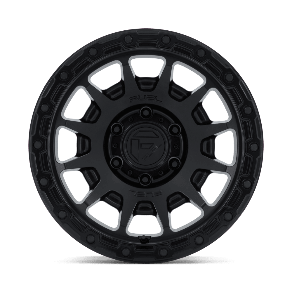 Fuel Wheels FC884 Fortress 17x8.5 Matte Black w/Gloss Black Lip 0mm ET 71.5mm CB 5x127