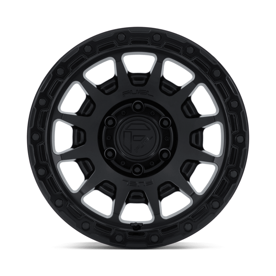 Fuel Wheels FC884 Fortress 17x8.5 Matte Black w/Gloss Black Lip 0mm ET 71.5mm CB 5x127
