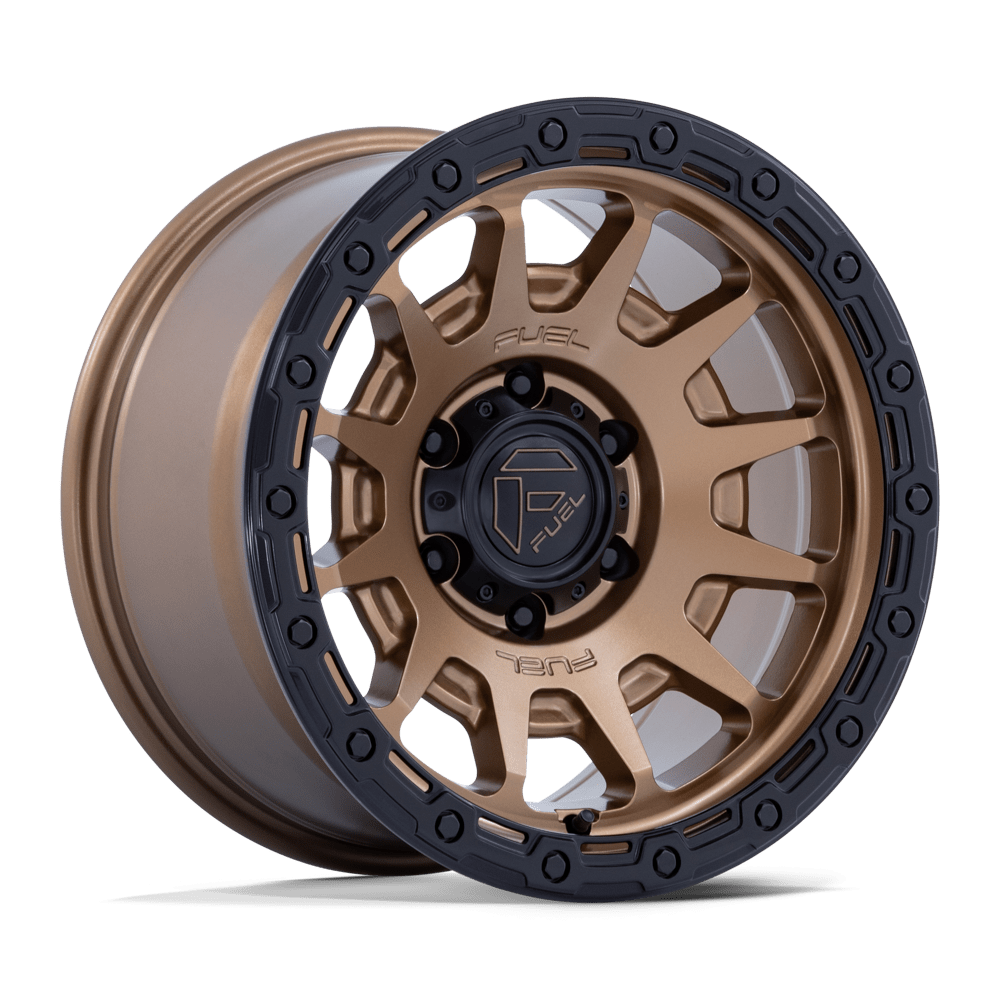 Fuel Wheels FC884 Fortress 17x8.5 Matte Bronze w/Gloss Black Lip 0mm ET 71.5mm CB 5x127