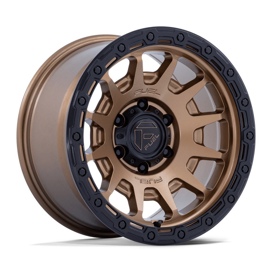Fuel Wheels FC884 Fortress 17x8.5 Matte Bronze w/Gloss Black Lip 0mm ET 71.5mm CB 5x127