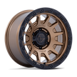 Fuel Wheels FC884 Fortress 17x8.5 Matte Bronze w/Gloss Black Lip 0mm ET 71.5mm CB 5x127