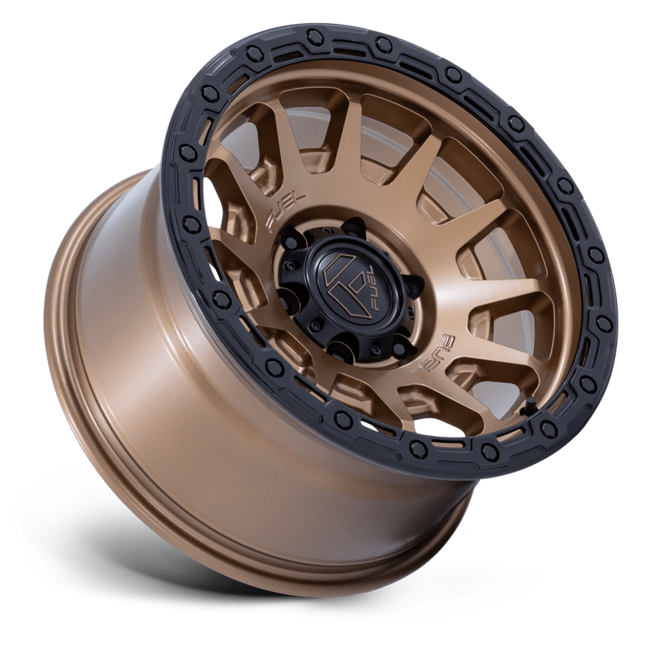 Fuel Wheels FC884 Fortress 17x8.5 Matte Bronze w/Gloss Black Lip 0mm ET 71.5mm CB 5x127