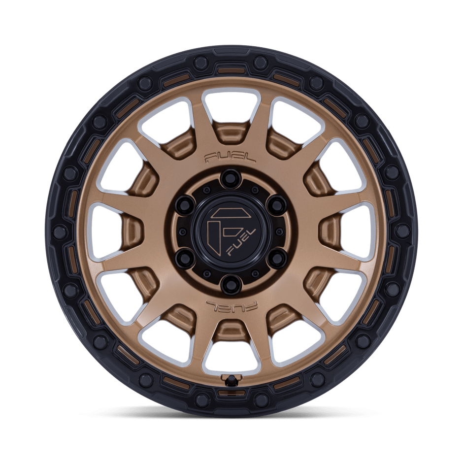 Fuel Wheels FC884 Fortress 17x8.5 Matte Bronze w/Gloss Black Lip 0mm ET 71.5mm CB 5x127