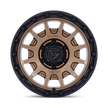 Fuel Wheels FC884 Fortress 17x8.5 Matte Bronze w/Gloss Black Lip 0mm ET 71.5mm CB 5x127