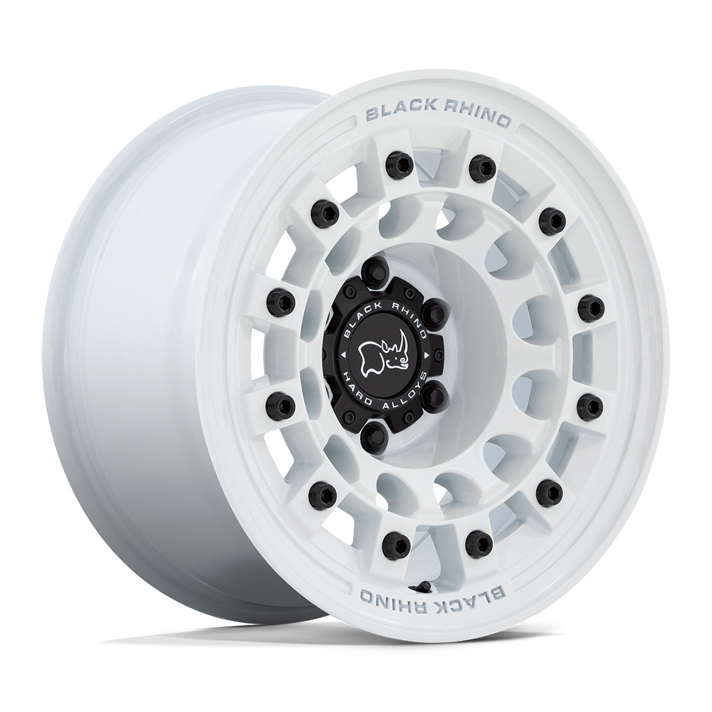 Black Rhino Hard Alloys Fuji 17x8 Gloss White 30mm ET 72.56mm CB 5x114.3