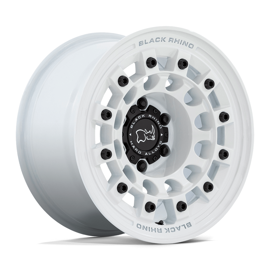 Black Rhino Hard Alloys Fuji 17x8 Gloss White 30mm ET 72.56mm CB 5x114.3
