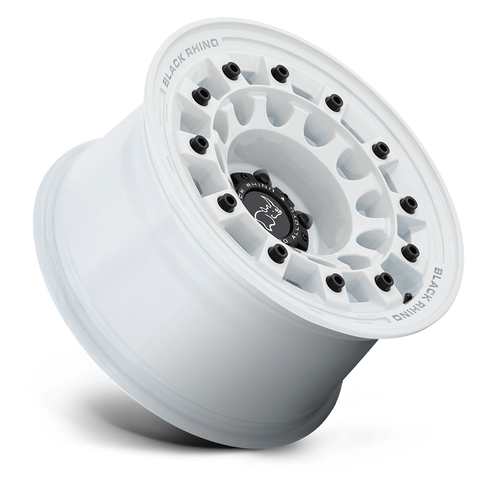 Black Rhino Hard Alloys Fuji 17x8 Gloss White 30mm ET 72.56mm CB 5x114.3