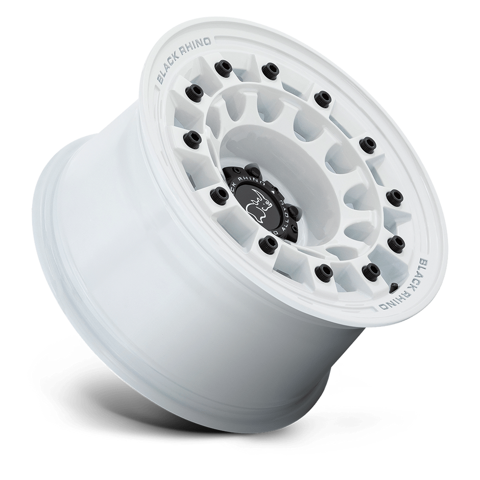 Black Rhino Hard Alloys Fuji 17x8 Gloss White 30mm ET 72.56mm CB 5x114.3