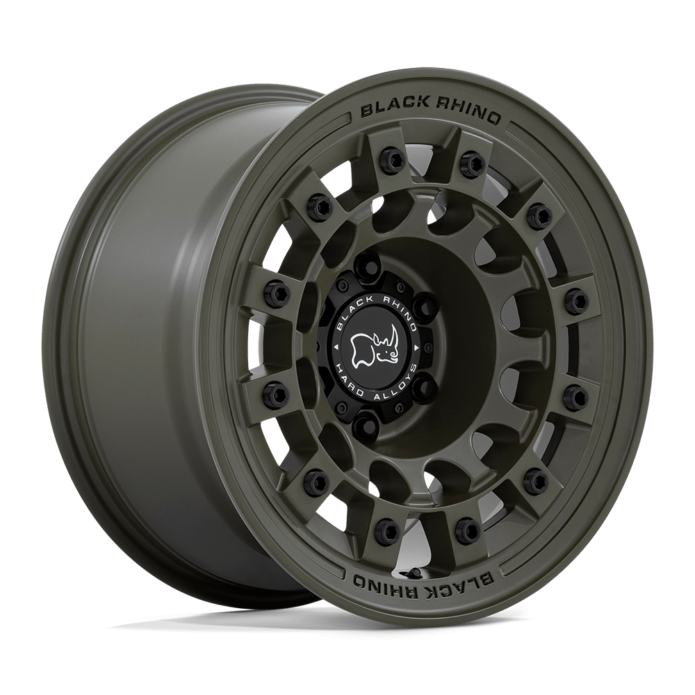 Black Rhino Hard Alloys Fuji 17x8 Olive Drab Green 30mm ET 72.56mm CB 5x114.3