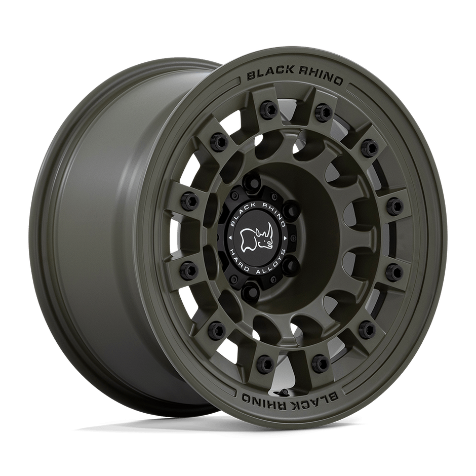 Black Rhino Hard Alloys Fuji 17x8 Olive Drab Green 30mm ET 72.56mm CB 5x114.3