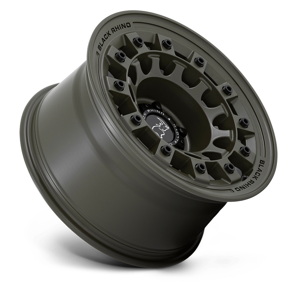 Black Rhino Hard Alloys Fuji 17x8 Olive Drab Green 30mm ET 72.56mm CB 5x114.3
