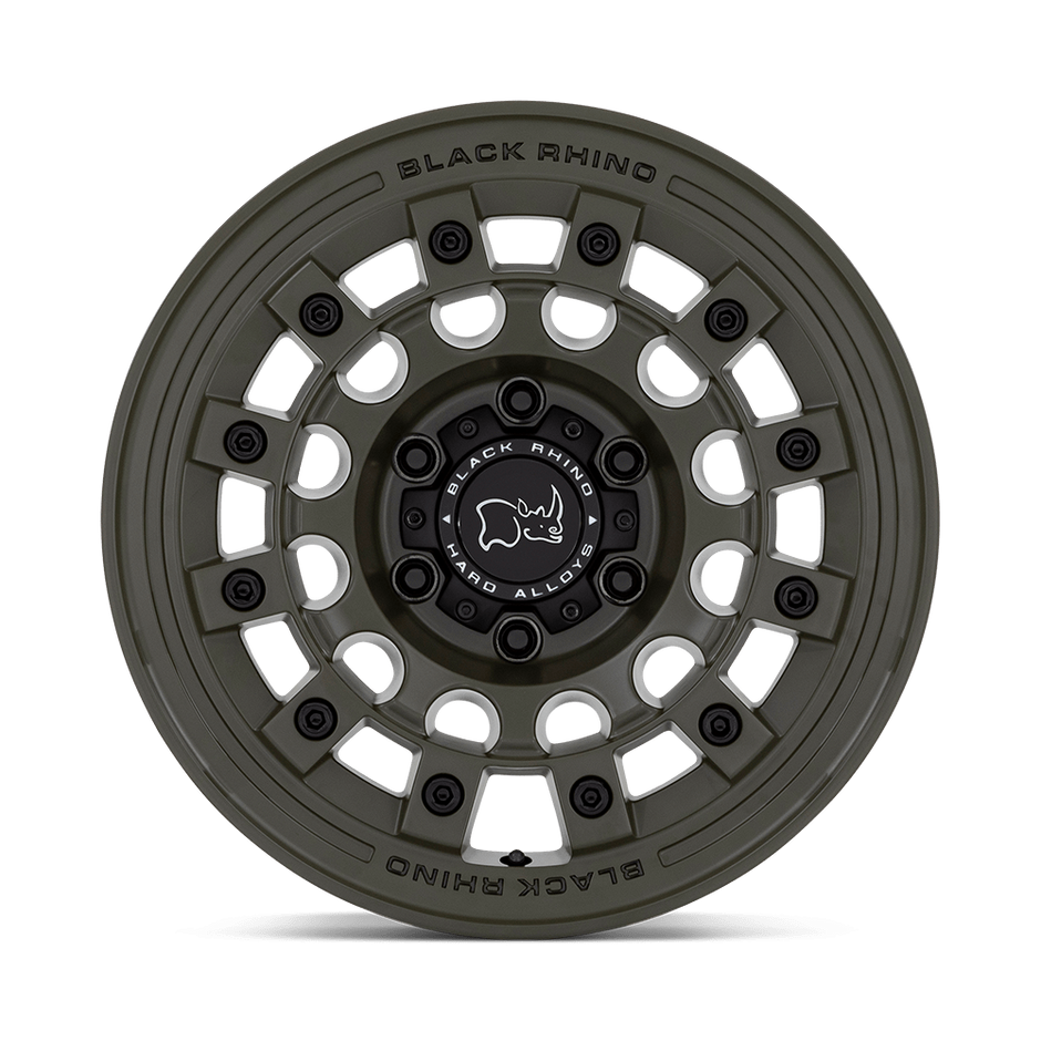 Black Rhino Hard Alloys Fuji 17x8 Olive Drab Green 30mm ET 72.56mm CB 5x114.3