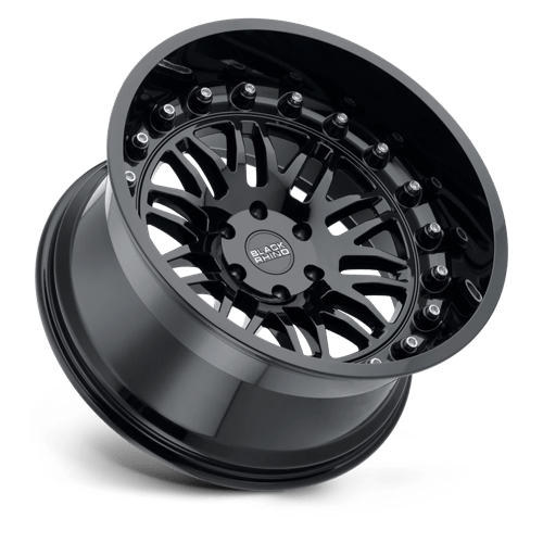 Black Rhino Hard Alloys Fury 18x9.5 Gloss Black 12mm ET 87.1mm CB 6x135