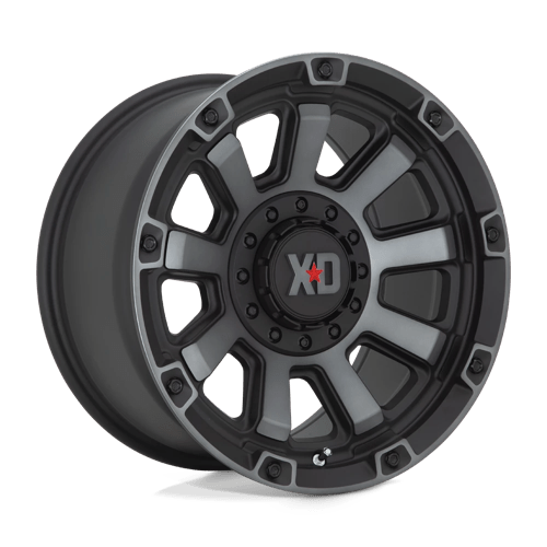XD Wheels XD852 Gauntlet 17x9 Satin Black w/Gray Tint wheel