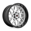 XD Wheels XD849 Grenade II 24x12 Brushed Milled w/Gloss Black Lip -44mm ET 125.1mm CB 8x170 wheel