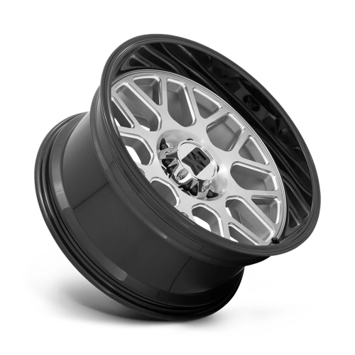 XD Wheels XD849 Grenade II 20x10 Brushed Milled w/Gloss Black Lip -18mm ET 71.5mm CB 5x127 wheel