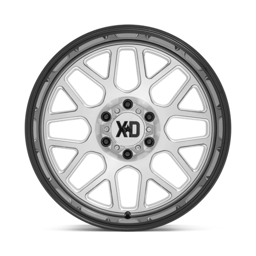 XD Wheels XD849 Grenade II 20x9 Brushed Milled w/Gloss Black Lip wheel