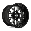 XD Wheels XD849 Grenade II 20x10 Gloss Black Milled -18mm ET 106.1mm CB 6x139.7 wheel