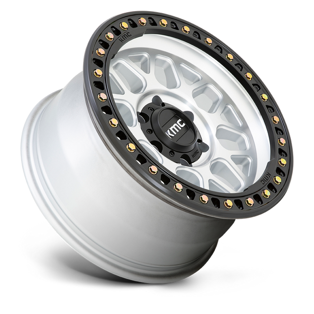 KMC Wheels KM549 GRS 17x9 Machined w/Satin Black Lip 18mm ET 60.06mm CB 5x108