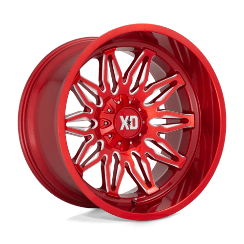 XD Wheels XD859 Gunner 22x12 Candy Red Milled -44mm ET 78.1mm CB 5x127/5x139.7 wheel