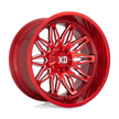 XD Wheels XD859 Gunner 20x10 Candy Red Milled -18mm ET 106.1mm CB 6x135/6x139.7 wheel