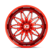 XD Wheels XD859 Gunner 22x12 Candy Red Milled -44mm ET 78.1mm CB 5x127/5x139.7 wheel