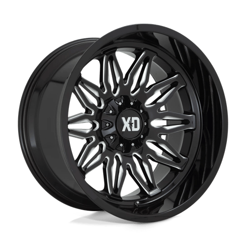 XD Wheels XD859 Gunner 20x10 Gloss Black Milled -18mm ET 78.1mm CB 5x127/5x139.7 wheel