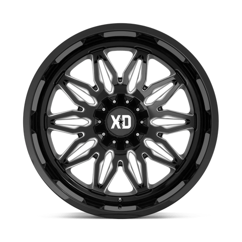 XD Wheels XD859 Gunner 22x10 Gloss Black Milled -18mm ET 106.1mm CB 6x135/6x139.7 wheel
