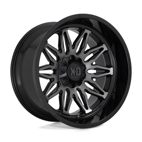 XD Wheels XD859 Gunner 20x10 Gloss Black Machined w/Gray Tint -18mm ET 78.1mm CB 5x127/5x139.7 wheel