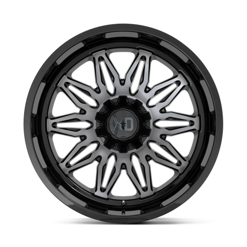 XD Wheels XD859 Gunner 20x10 Gloss Black Machined w/Gray Tint -18mm ET 106.1mm CB 6x135/6x139.7 wheel