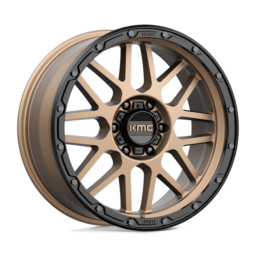 KMC Wheels KM535 Grenade Off-road 20x9 Matte Bronze w/Matte Black Lip 18mm ET 106.1mm CB 6x139.7