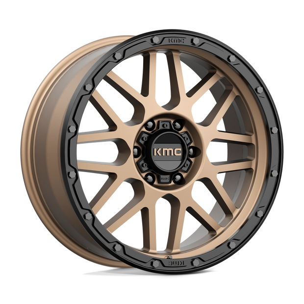 KMC Wheels KM535 Grenade Off-road 20x9 Matte Bronze w/Matte Black Lip 18mm ET 106.1mm CB 6x139.7