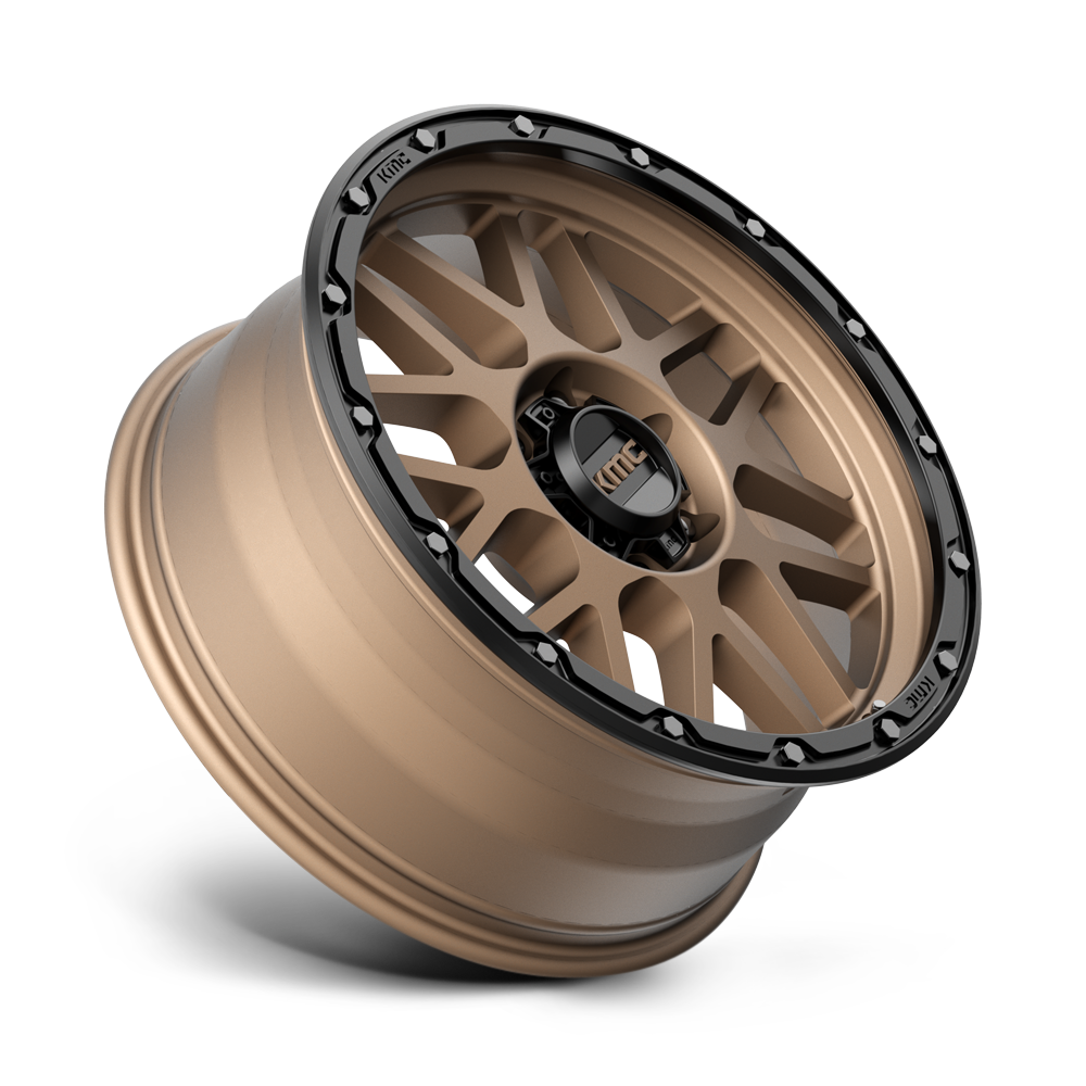 KMC Wheels KM535 Grenade Off-road 20x9 Matte Bronze w/Matte Black Lip 18mm ET 106.1mm CB 6x139.7