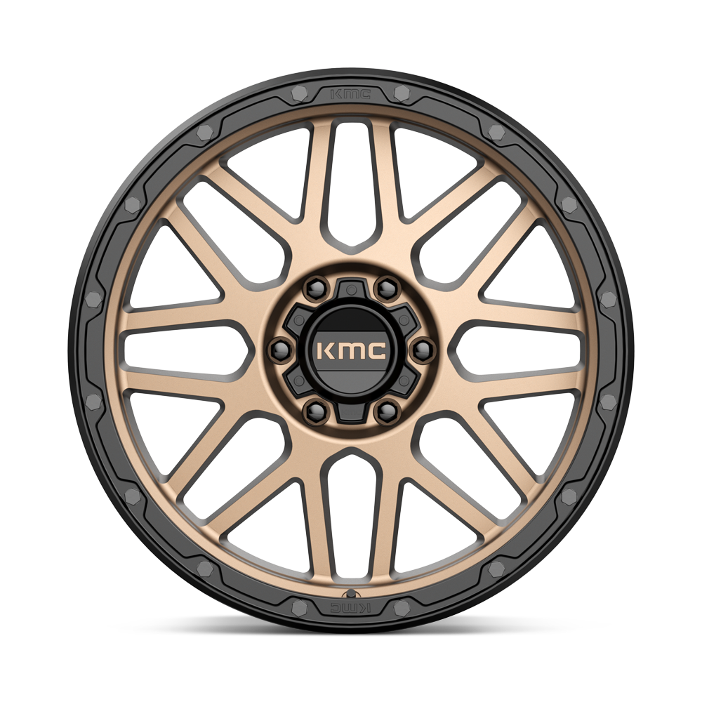 KMC Wheels KM535 Grenade Off-road 20x9 Matte Bronze w/Matte Black Lip 18mm ET 106.1mm CB 6x139.7