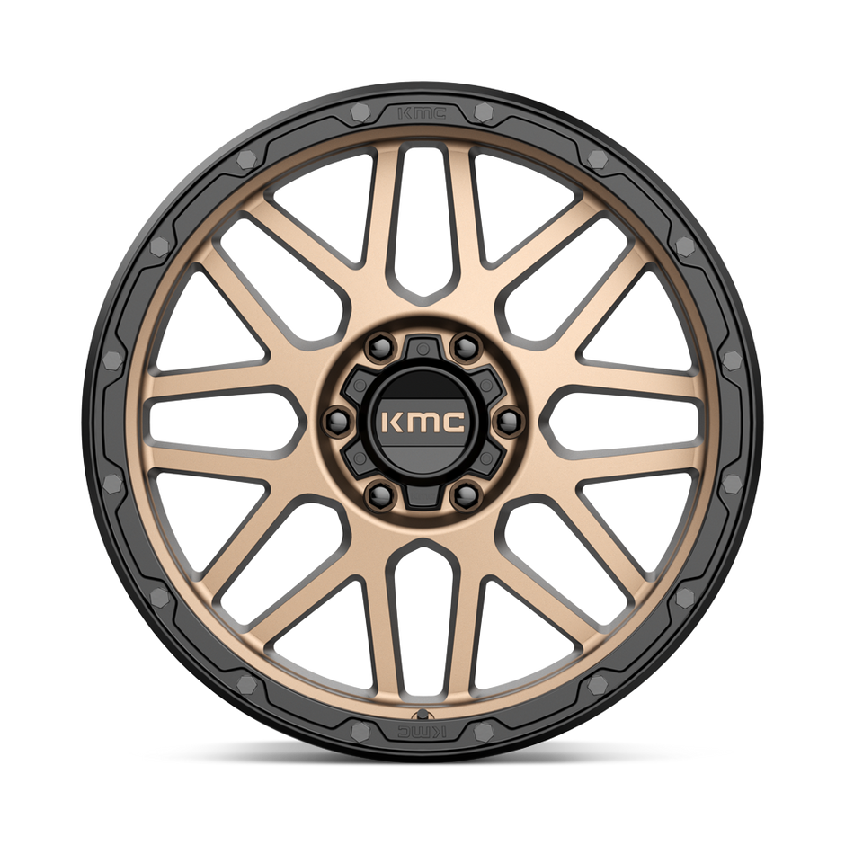 KMC Wheels KM535 Grenade Off-road 20x9 Matte Bronze w/Matte Black Lip 18mm ET 106.1mm CB 6x139.7