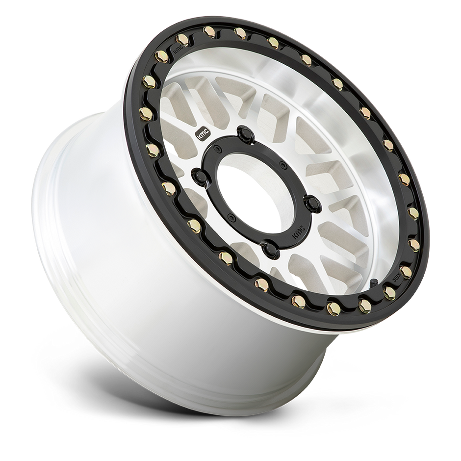 KMC Wheels KS235 Grenade Beadlock 15x6 Machined 38mm ET 112.1mm CB 4x137