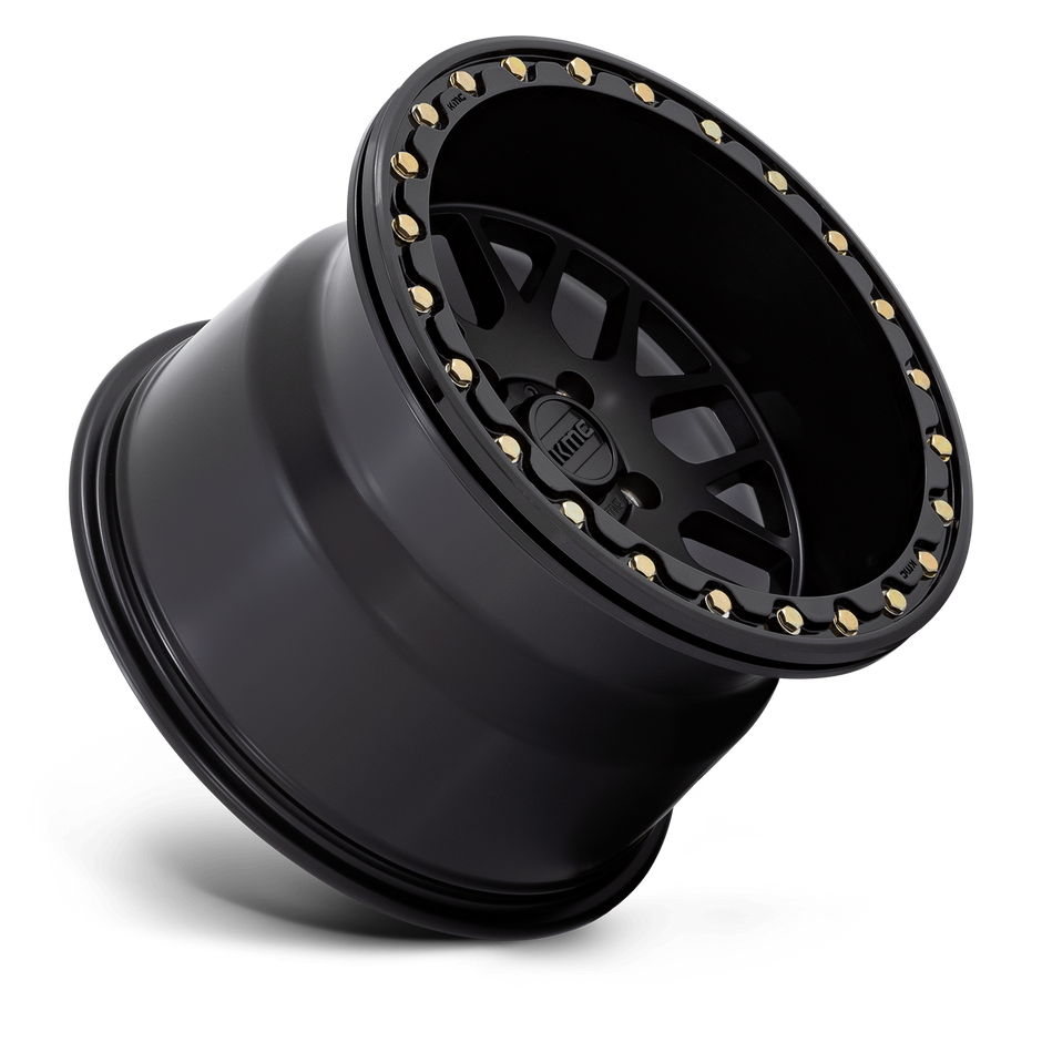 KMC Wheels KS235 Grenade Beadlock 15x7 Satin Black 10mm ET 112.1mm CB 4x137
