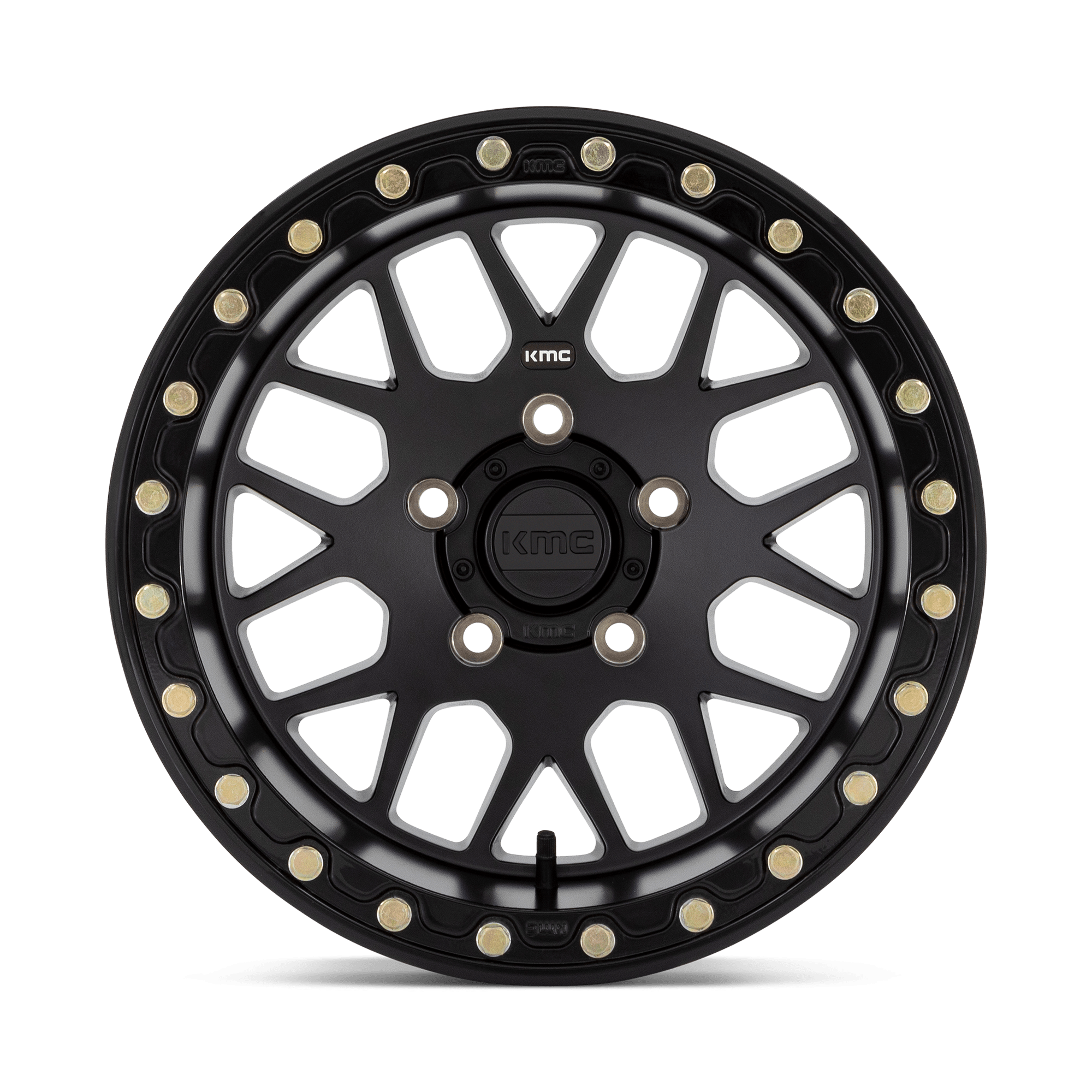 KMC Wheels KS235 Grenade Beadlock 15x7 Satin Black 10mm ET 112.1mm CB 4x137