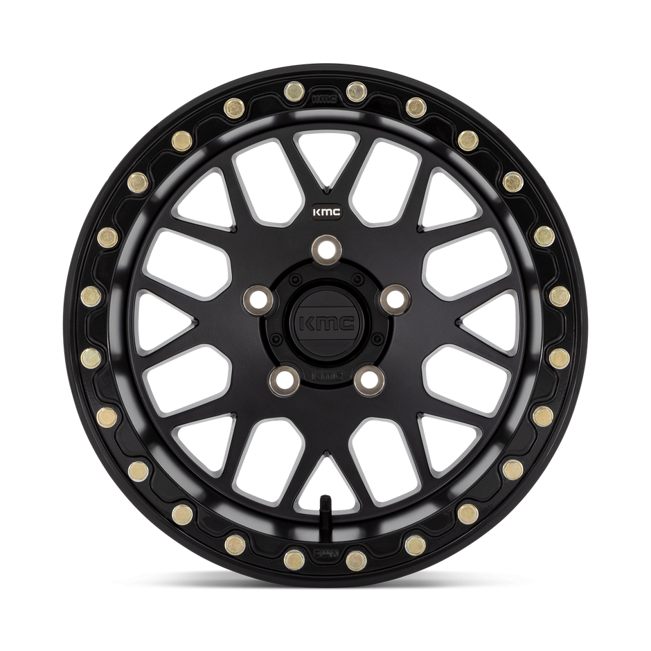 KMC Wheels KS235 Grenade Beadlock 15x7 Satin Black 10mm ET 112.1mm CB 4x137