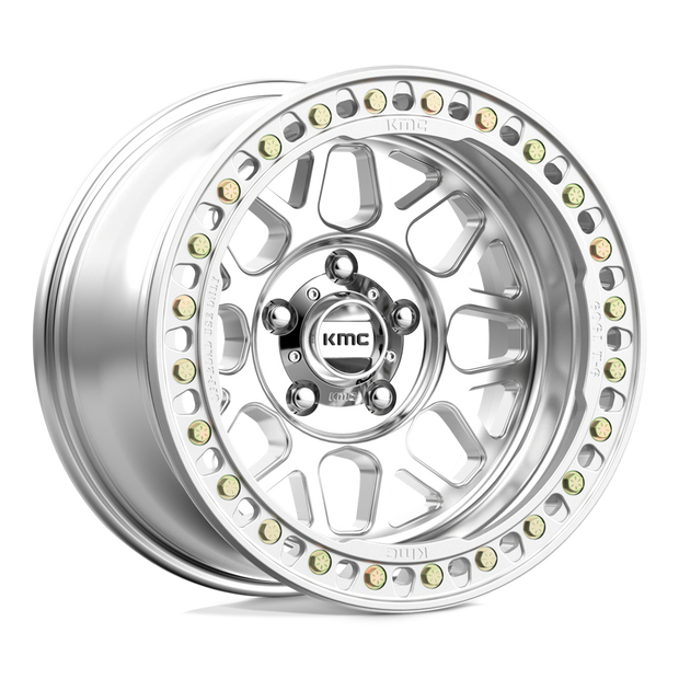 KMC Wheels KM235 Grenade Crawl Beadlock 17x8.5 Machined 0mm ET 108mm CB 6x165.1