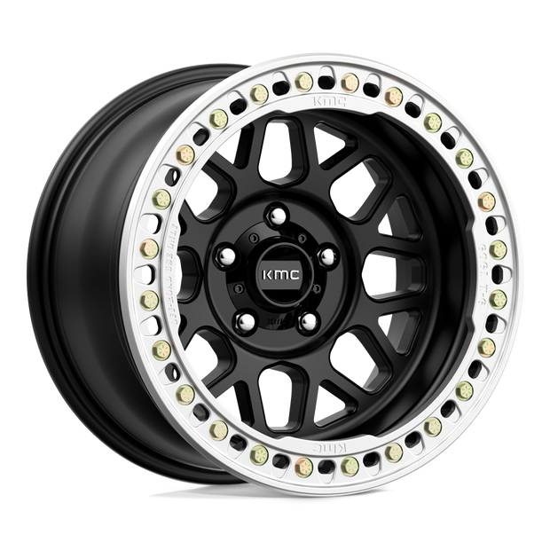KMC Wheels KM235 Grenade Crawl Beadlock 17x8.5 Satin Black 0mm ET 108mm CB 6x165.1