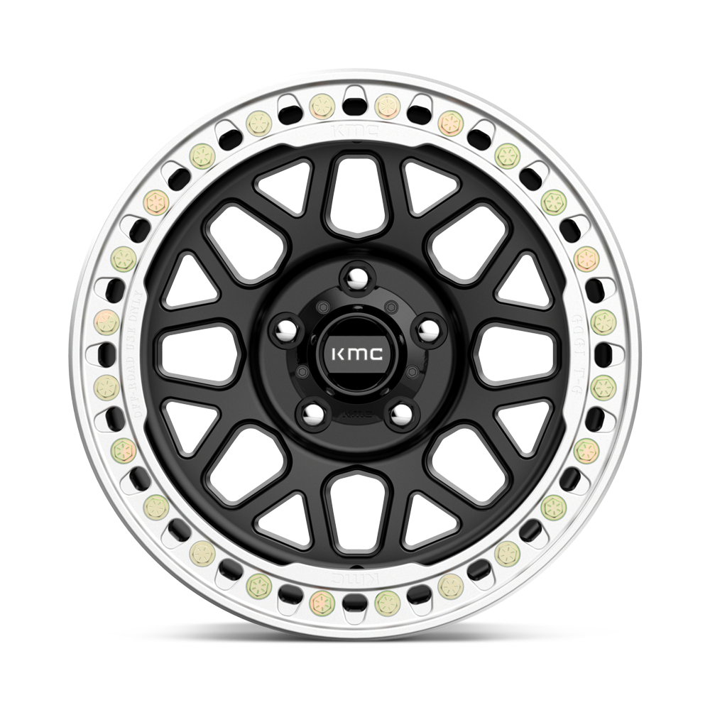KMC Wheels KM235 Grenade Crawl Beadlock 17x8.5 Satin Black 0mm ET 108mm CB 6x165.1