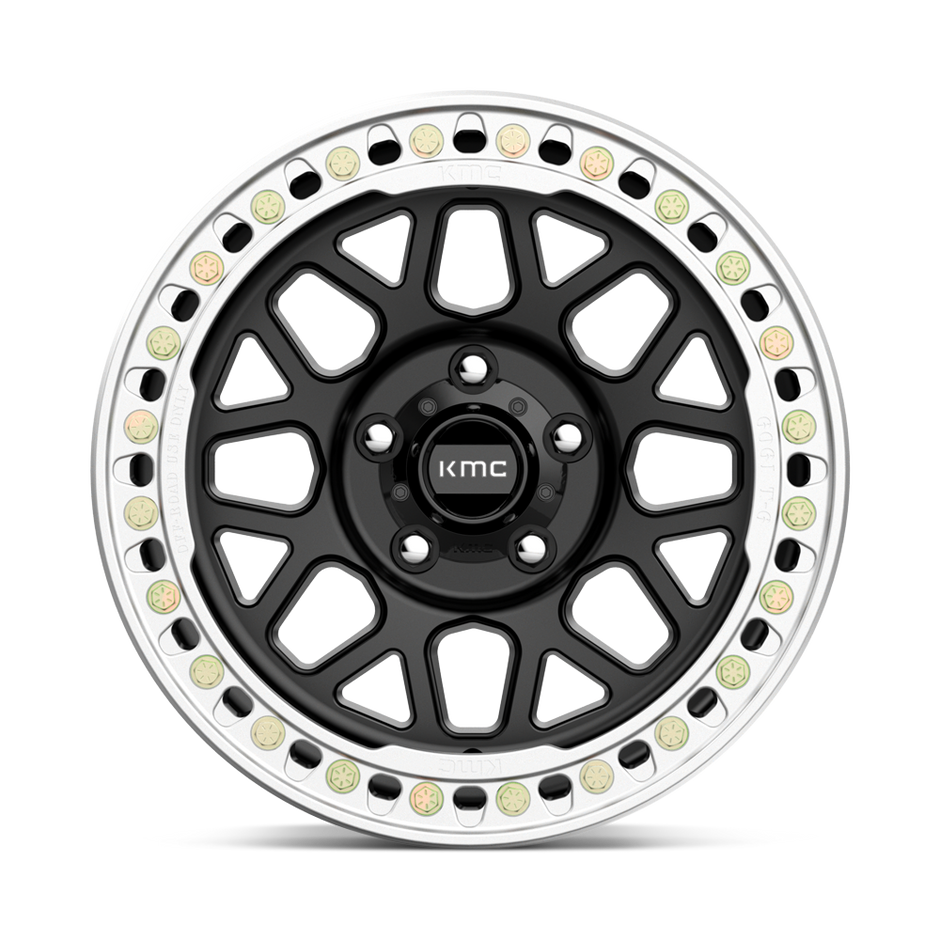 KMC Wheels KM235 Grenade Crawl Beadlock 17x8.5 Satin Black 0mm ET 108mm CB 6x165.1