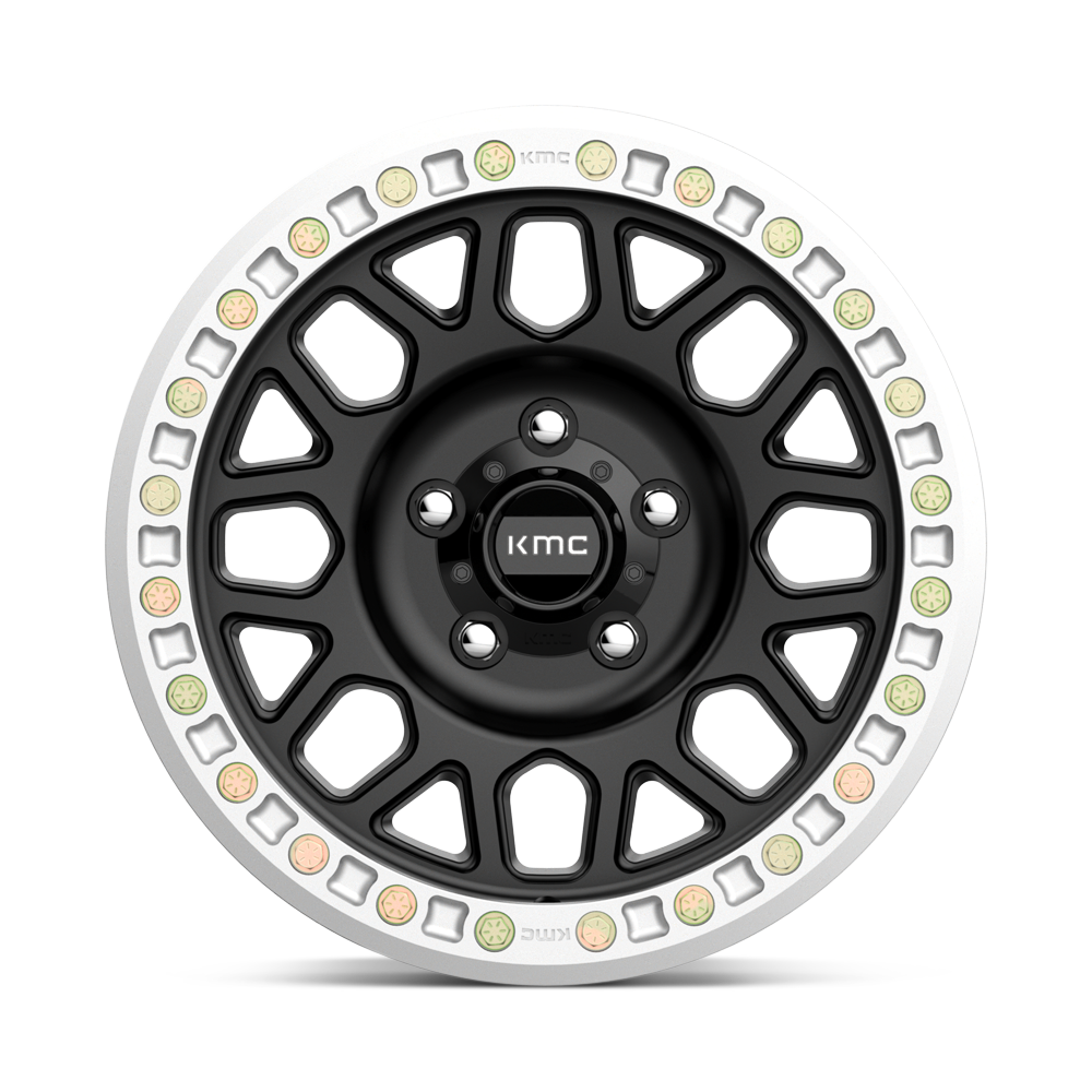 KMC Wheels KM234 Grenade Desert Beadlock 17x8.5 Satin Black 0mm ET 108mm CB 6x165.1