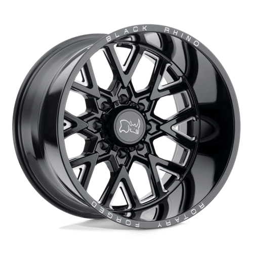 Black Rhino Hard Alloys Grimlock 20x11.5 Gloss Black & Milled -44mm ET 71.5mm CB 5x127