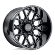 Black Rhino Hard Alloys Grimlock 20x11.5 Gloss Black & Milled -44mm ET 71.5mm CB 5x127