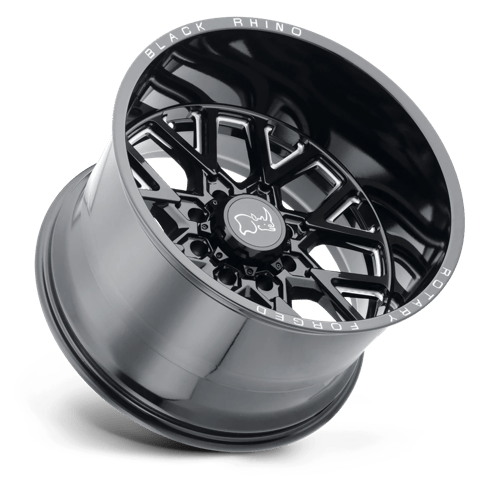 Black Rhino Hard Alloys Grimlock 20x11.5 Gloss Black & Milled -44mm ET 71.5mm CB 5x127