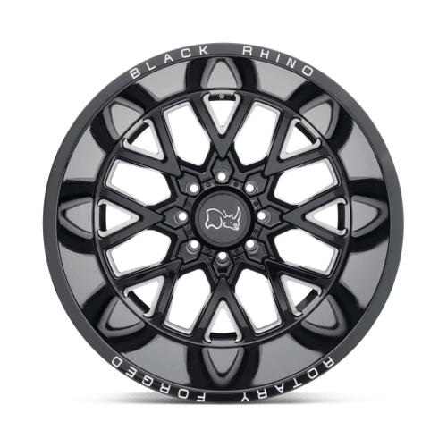 Black Rhino Hard Alloys Grimlock 20x11.5 Gloss Black & Milled -44mm ET 71.5mm CB 5x127