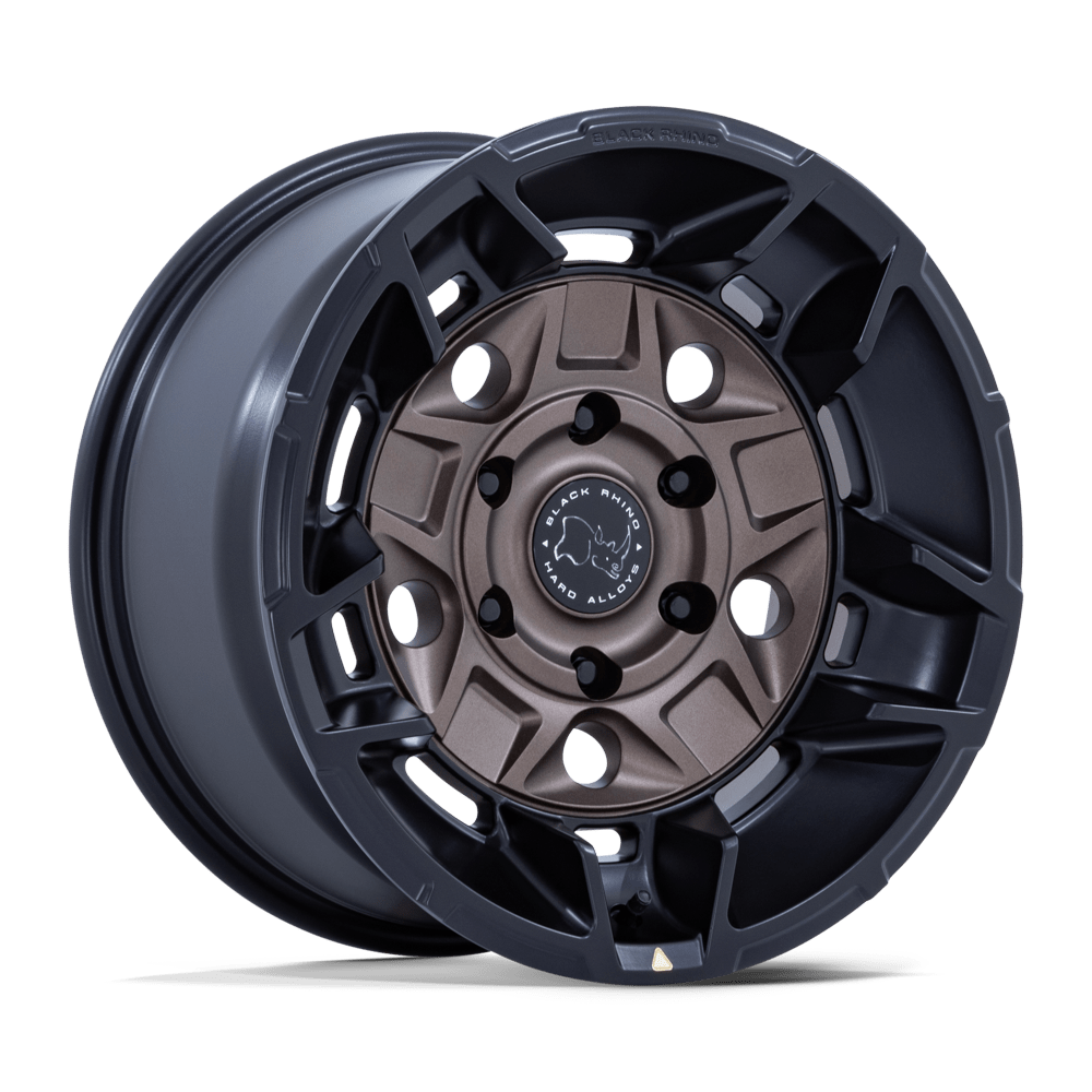 Black Rhino Hard Alloys BR028 Guard 17x8.5 Burnt Bronze w/Matte Black Lip 25mm ET 71.6mm CB 5x130